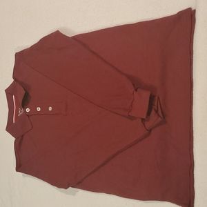 Long Sleeve Burgundy Polo size L (10/12)